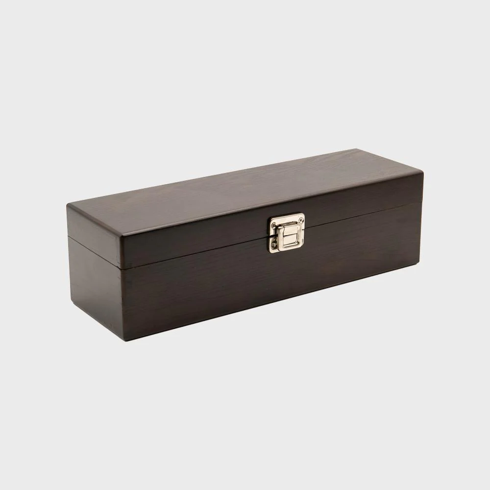 1 bottle luxury elm wood box with black velvet lining