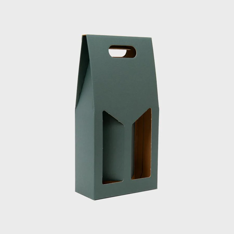 2 Bottle gift box with windows - Image 3