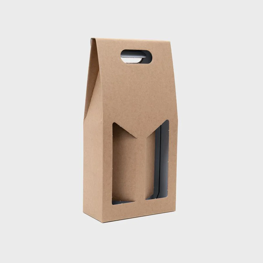 2 Bottle gift box with windows - Image 4