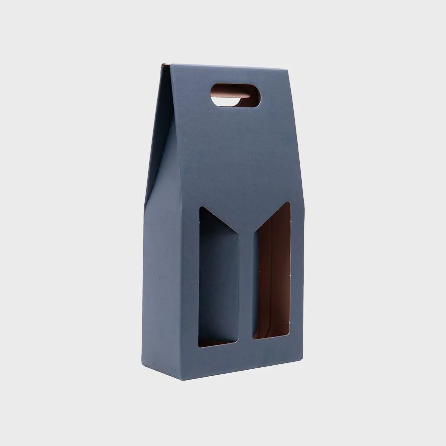 2 Bottle gift box with windows - Image 5