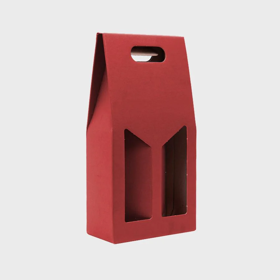 2 Bottle gift box with windows - Image 6