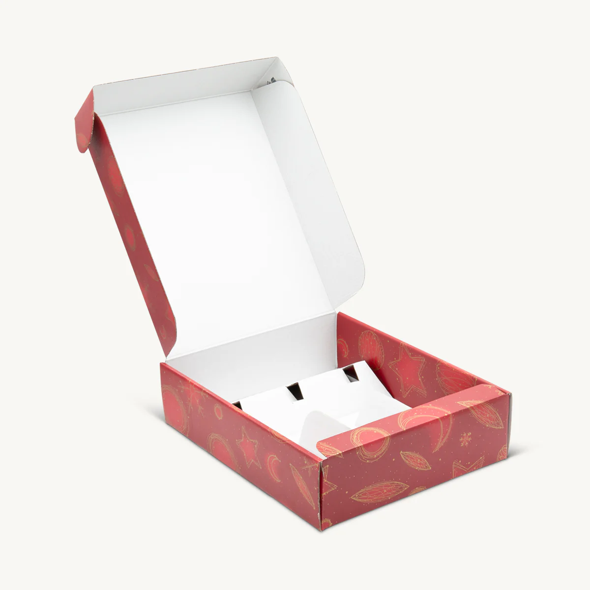 3 Bottle red snowflake front opening gift box - Image 2