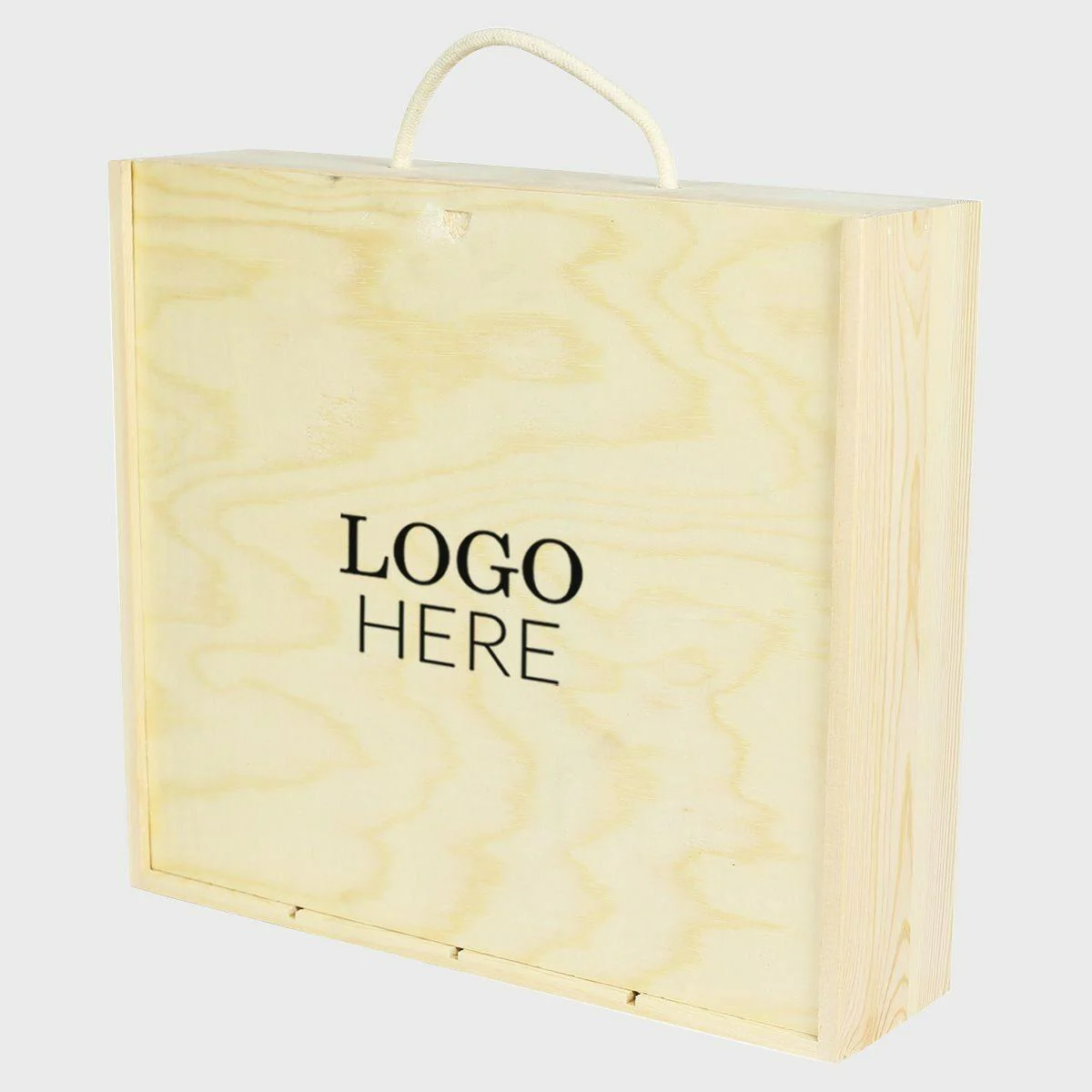 4 bottle wooden wine box with sliding lid - Image 3