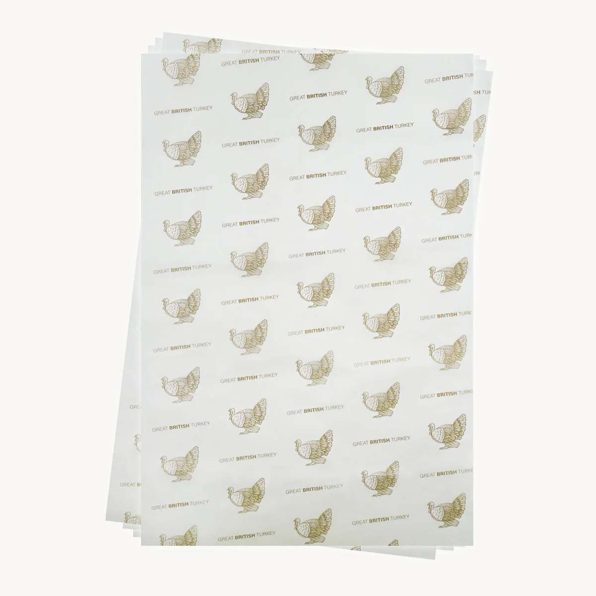 40gsm White Greaseproof Paper - Great British Turkey Print (480 sheets) - Image 2