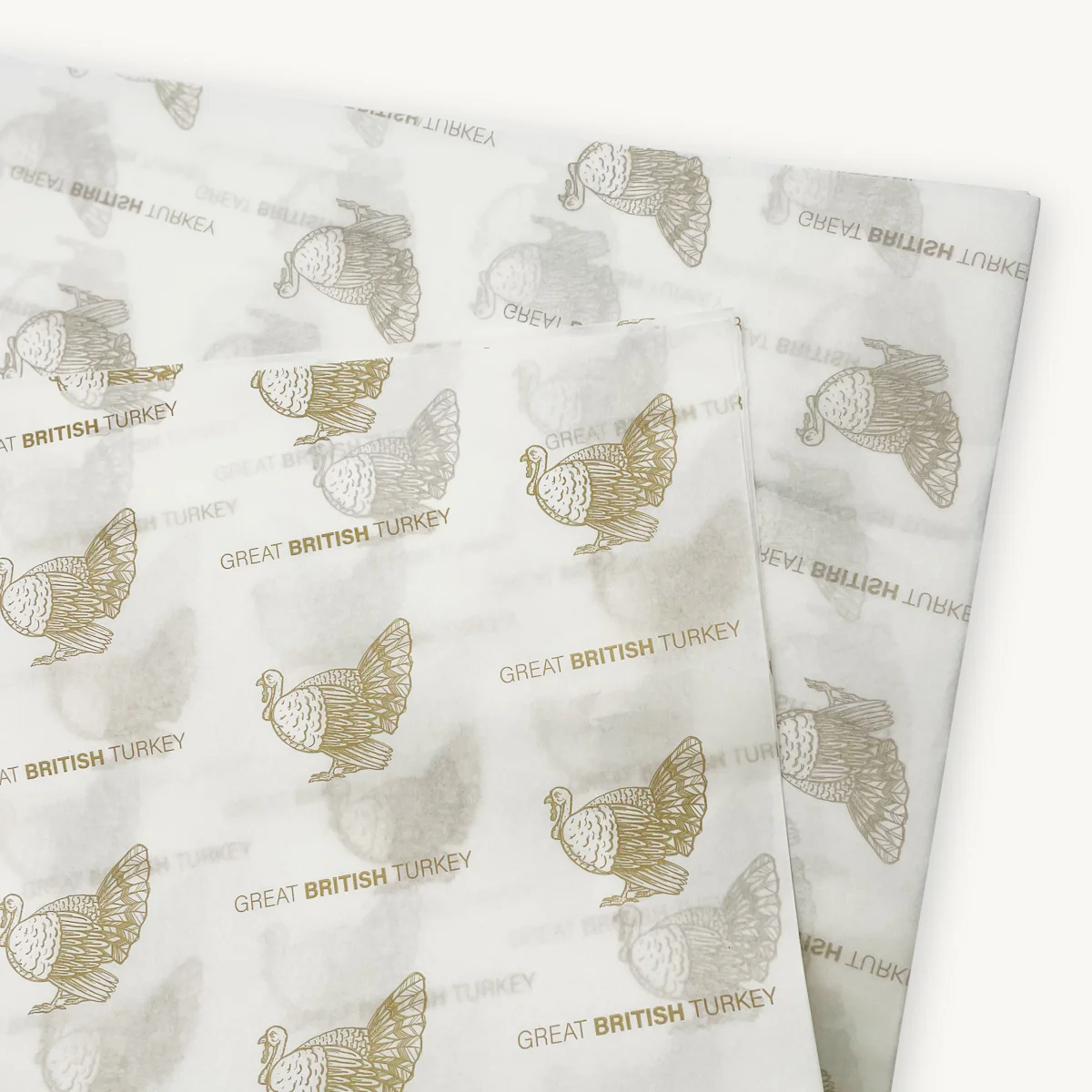 40gsm White Greaseproof Paper - Great British Turkey Print (480 sheets) - Image 3