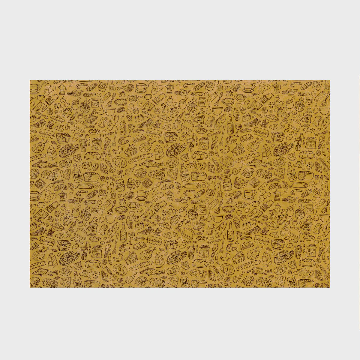 55gsm Snack print kraft waxed paper (100 sheets)