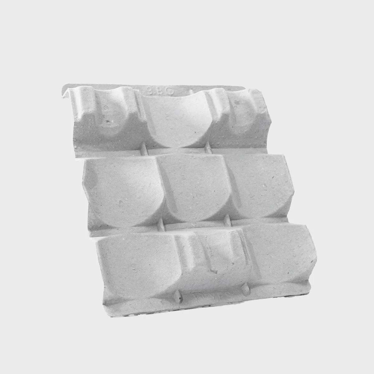 3 bottle pulp tray for bordeaux and burgundy bottle