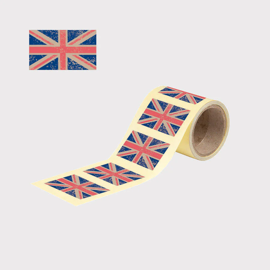66mm union jack sticker (100 p/roll)