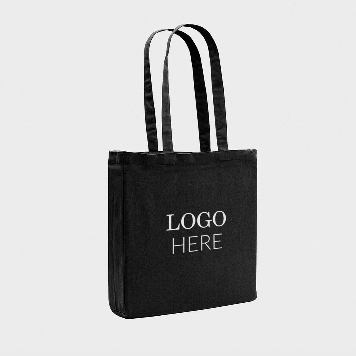 Black 8oz recycled canvas bag with gusset - Image 3