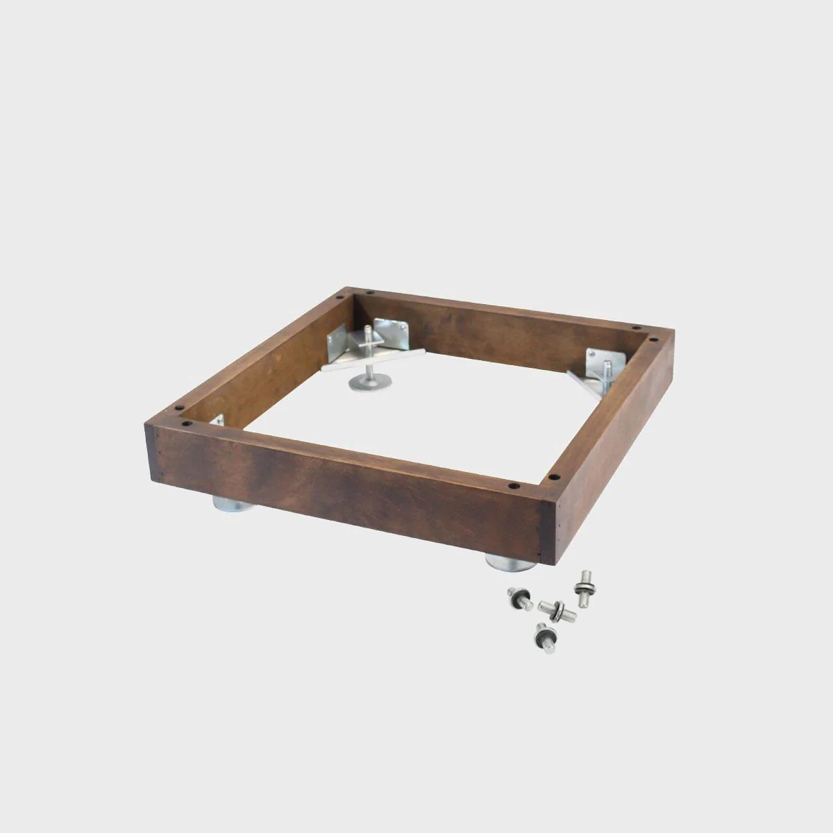 BRIX dark wood adjustable plinth 400 x 400mm