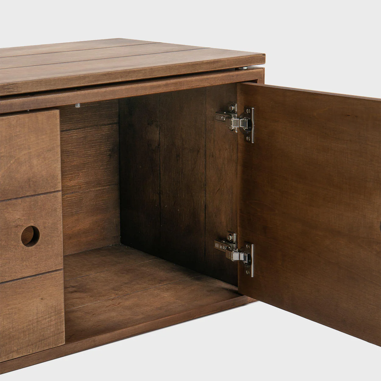 BRIX dark wood central island shelving 1600mm - Image 3