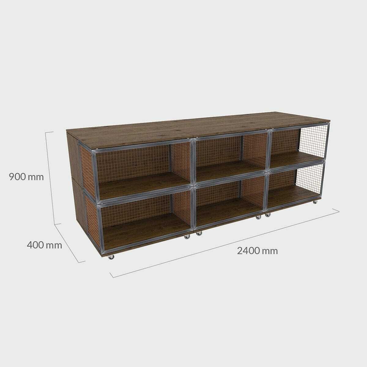 BRIX dark wood deep counter 2400mm - Image 4