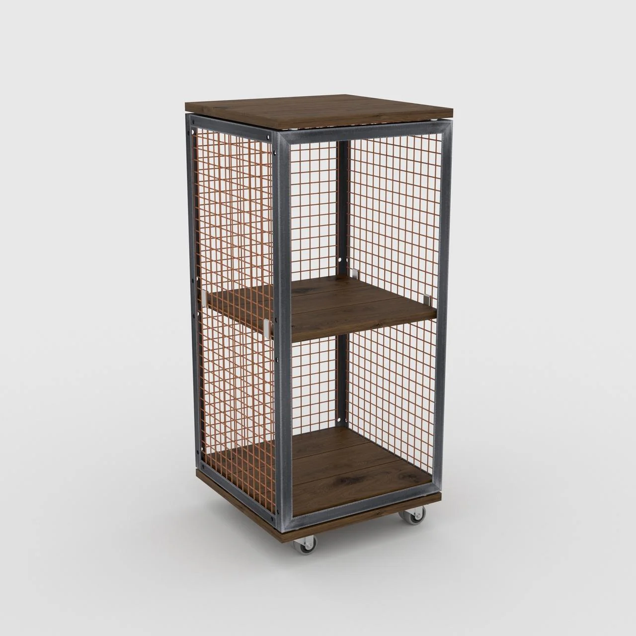 BRIX dark wood low shelving 400mm