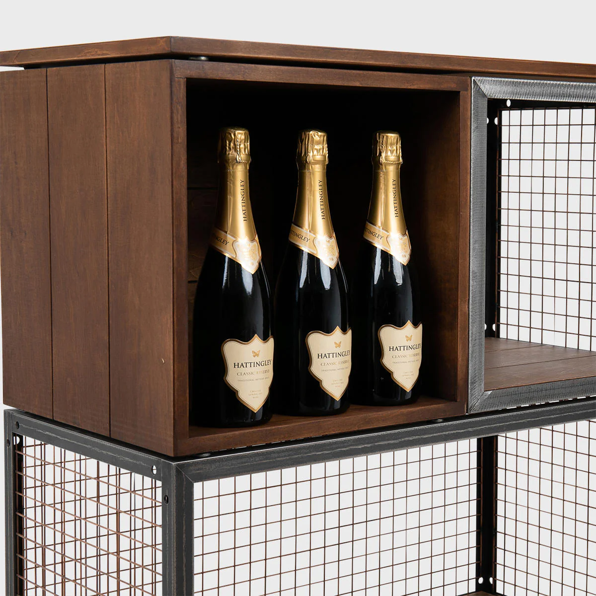 BRIX dark wood unit 5 panel 400 x 400mm - Image 3