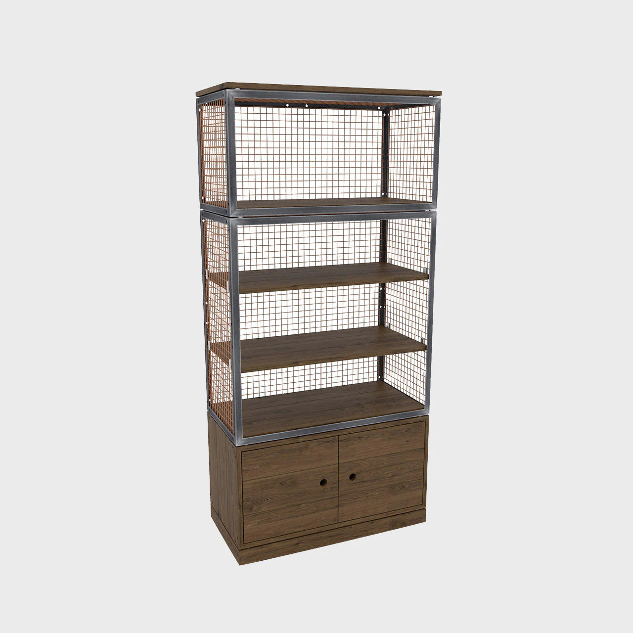 BRIX dark wood unit with doors 800 x 400mm - Image 3