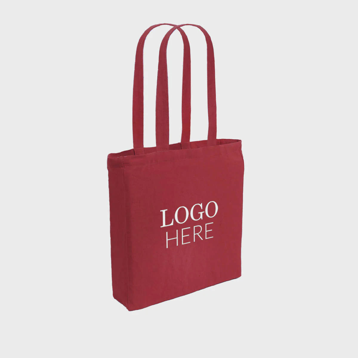 Burgundy 8oz recycled canvas bag with gusset and pocket - Image 4