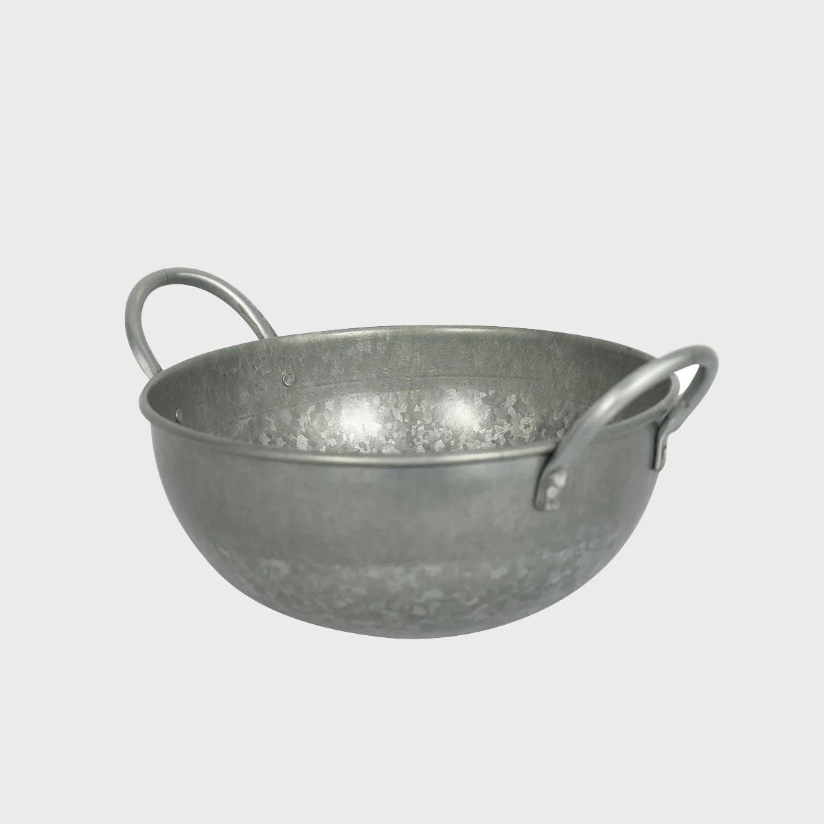 Galvanised bowl with handles - Image 4