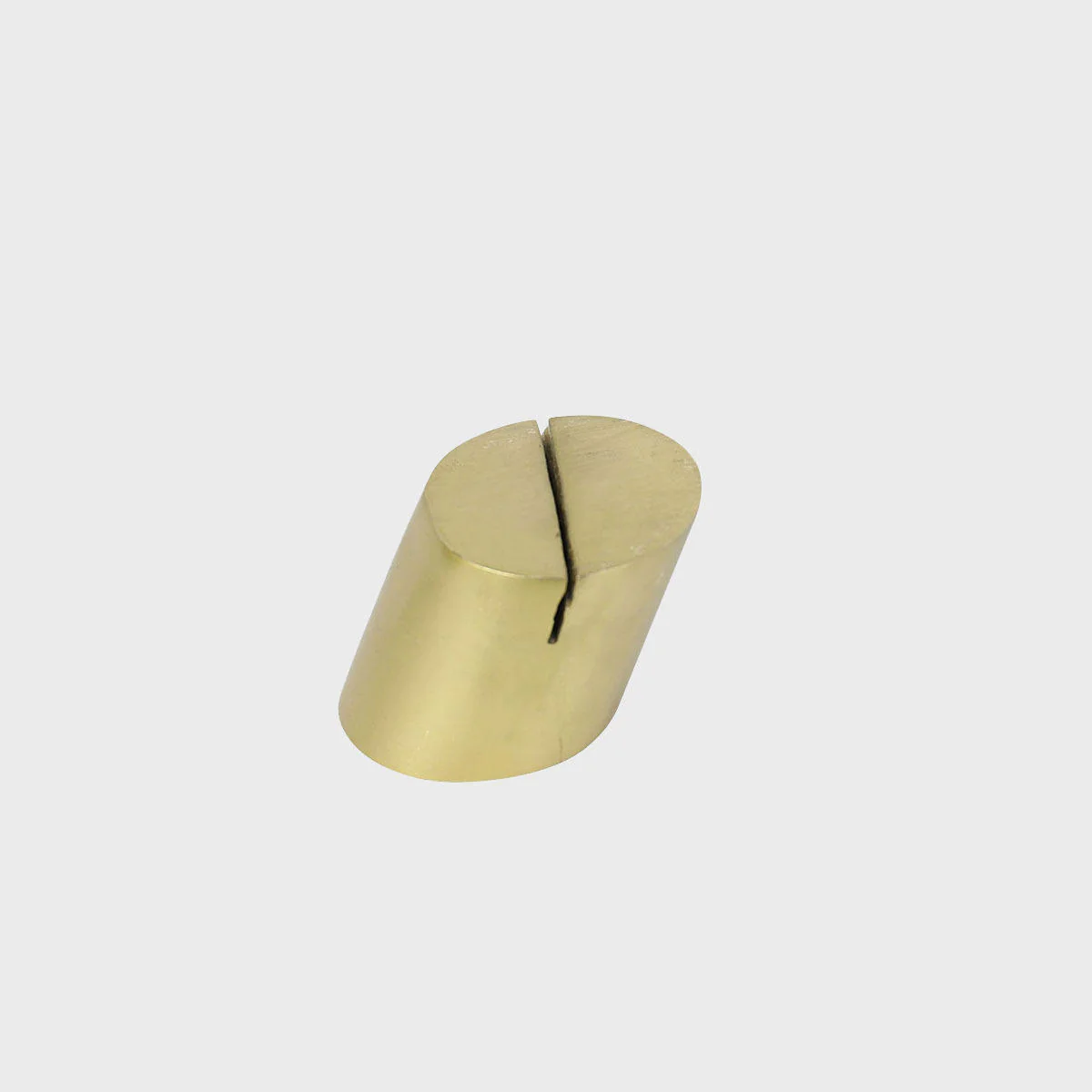 Grove angled metal ticket holder with brass finish