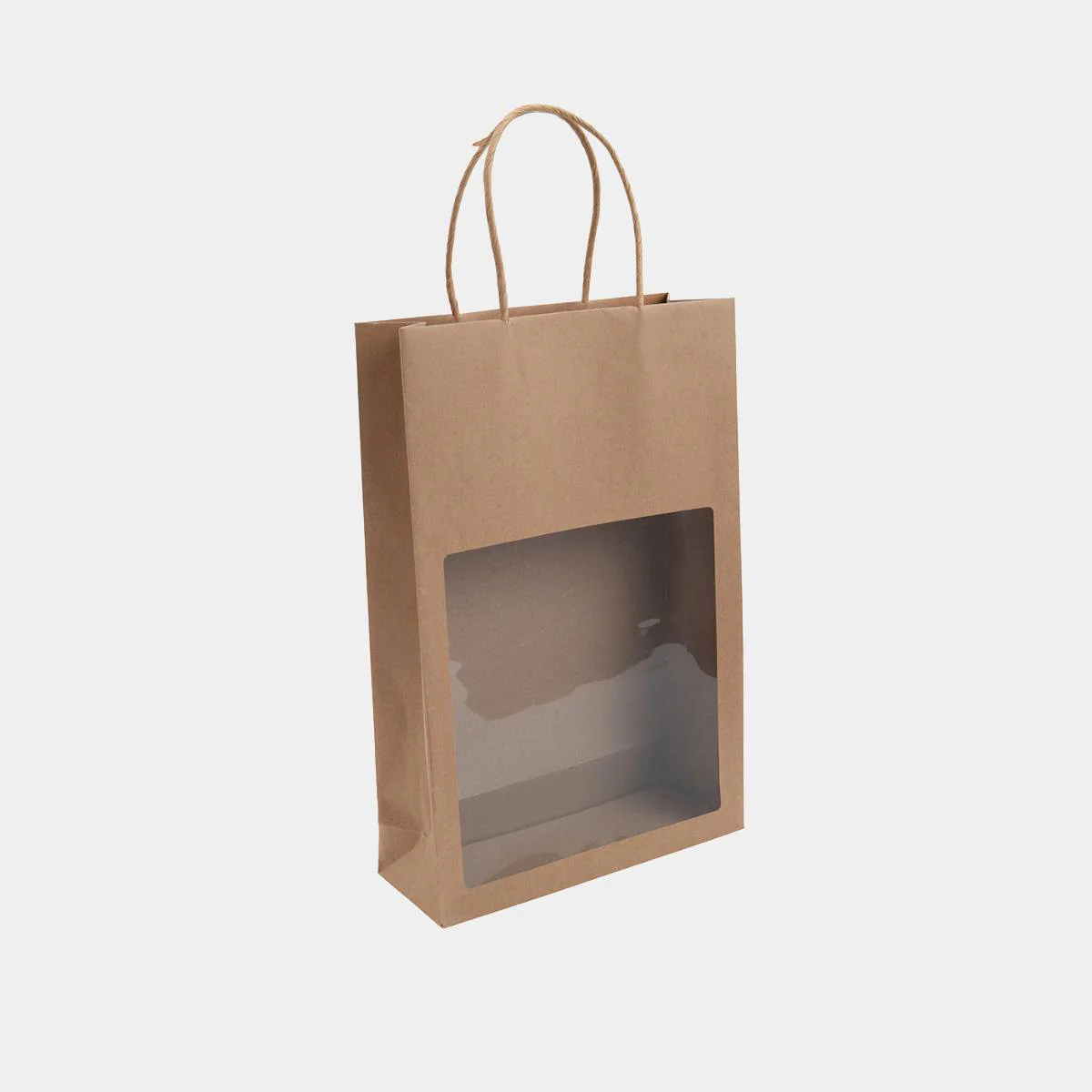 Kraft bottle gift bag with window - Image 7