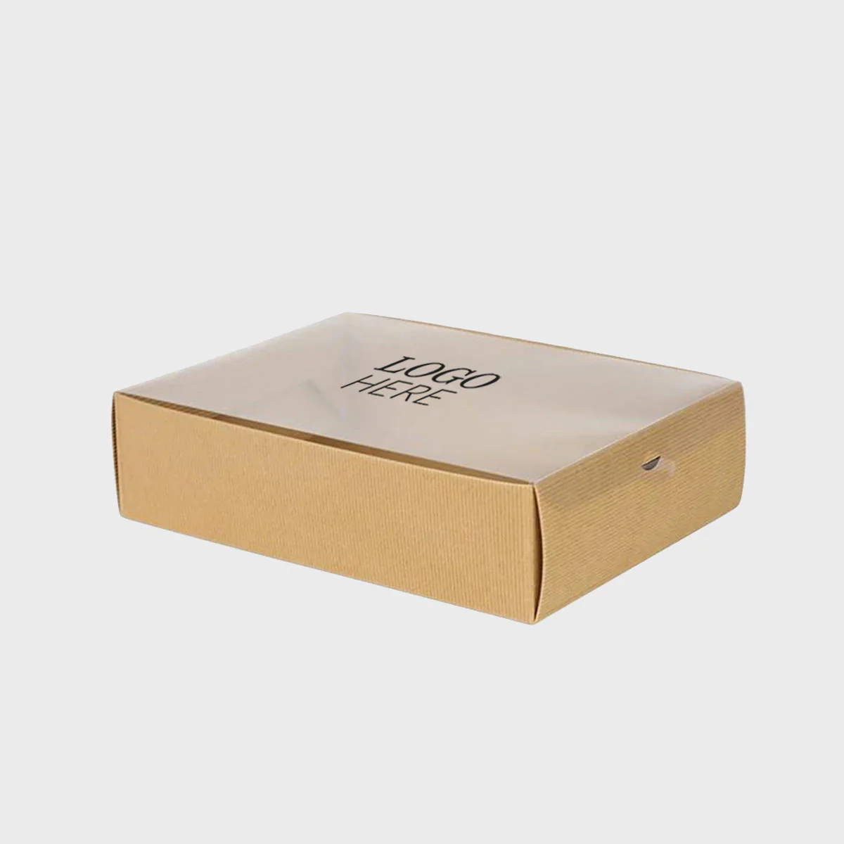 Kraft gift box with clear lid - Image 4