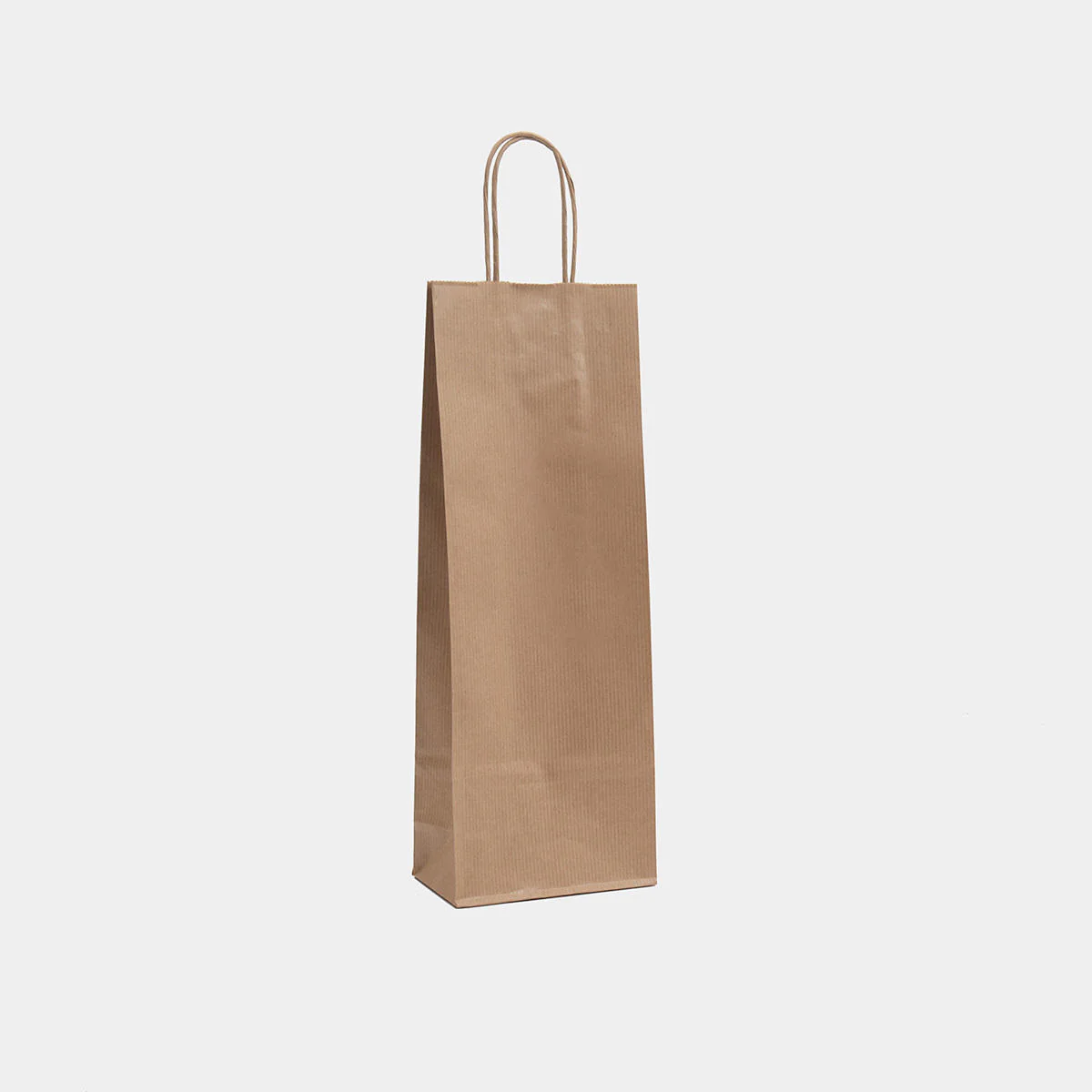 Kraft paper bottle gift bag with twist handles - Image 4