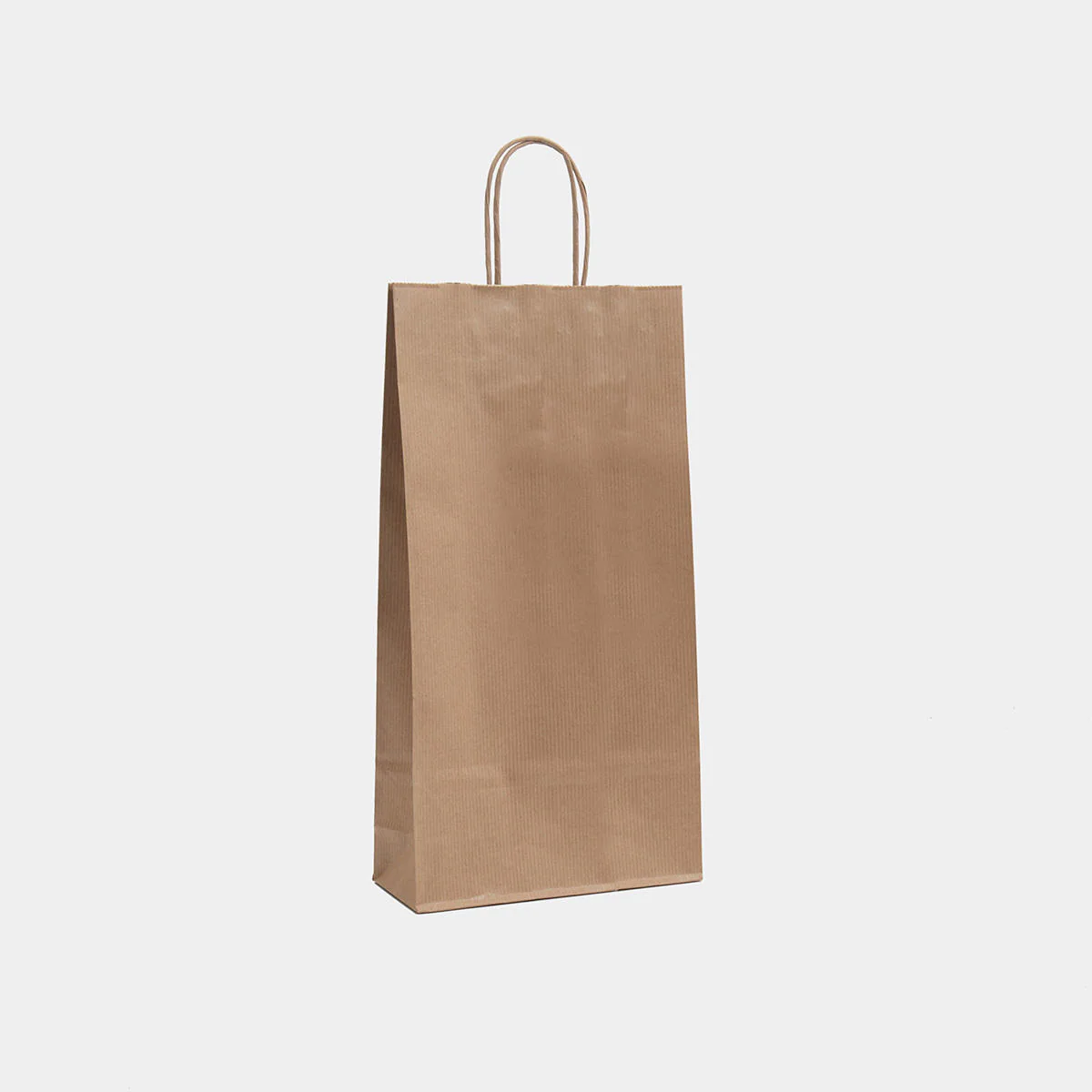 Kraft paper bottle gift bag with twist handles - Image 5