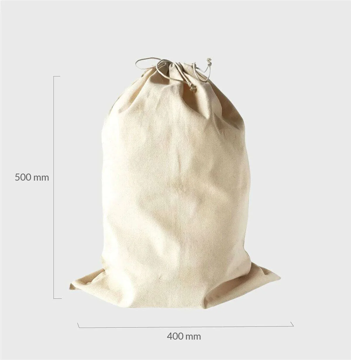 Large natural 8oz cotton drawstring sack - Image 3