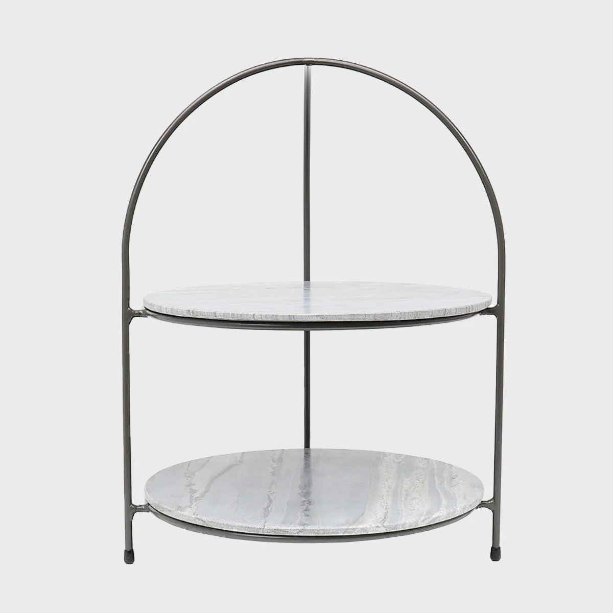 Leander metal tiered riser with dark grey marble serving board - Image 6
