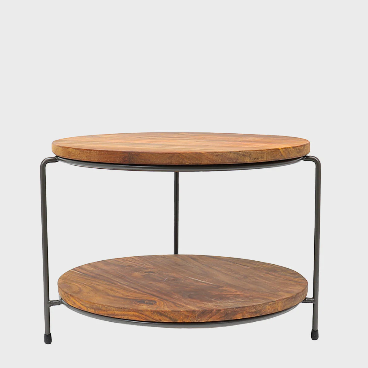 Leander metal tiered riser with sheesham wood serving board - Image 5
