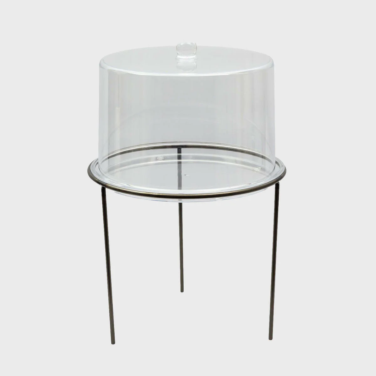 Matlock countertop stand with large flat acrylic dome