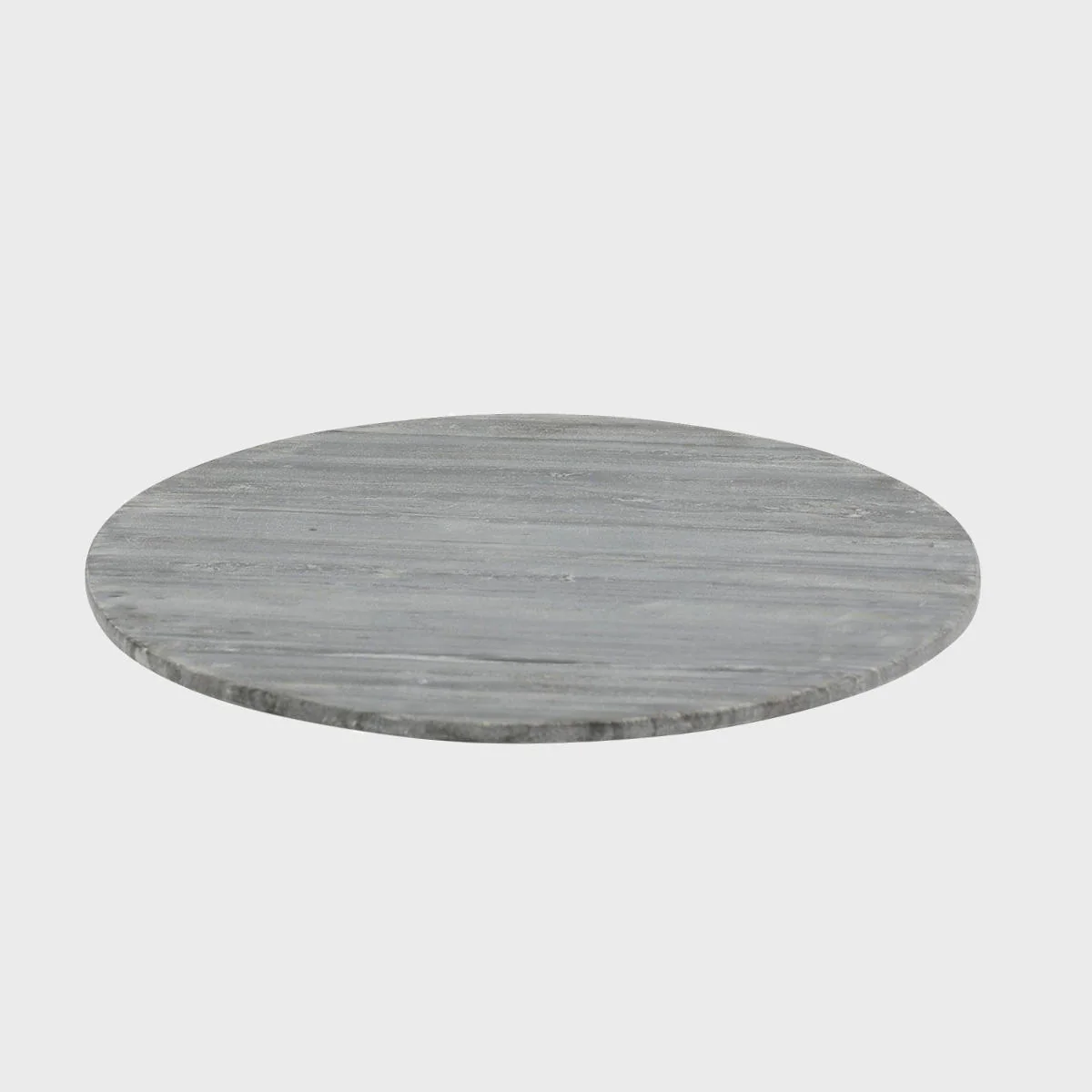 Matlock round dark grey marble serving board