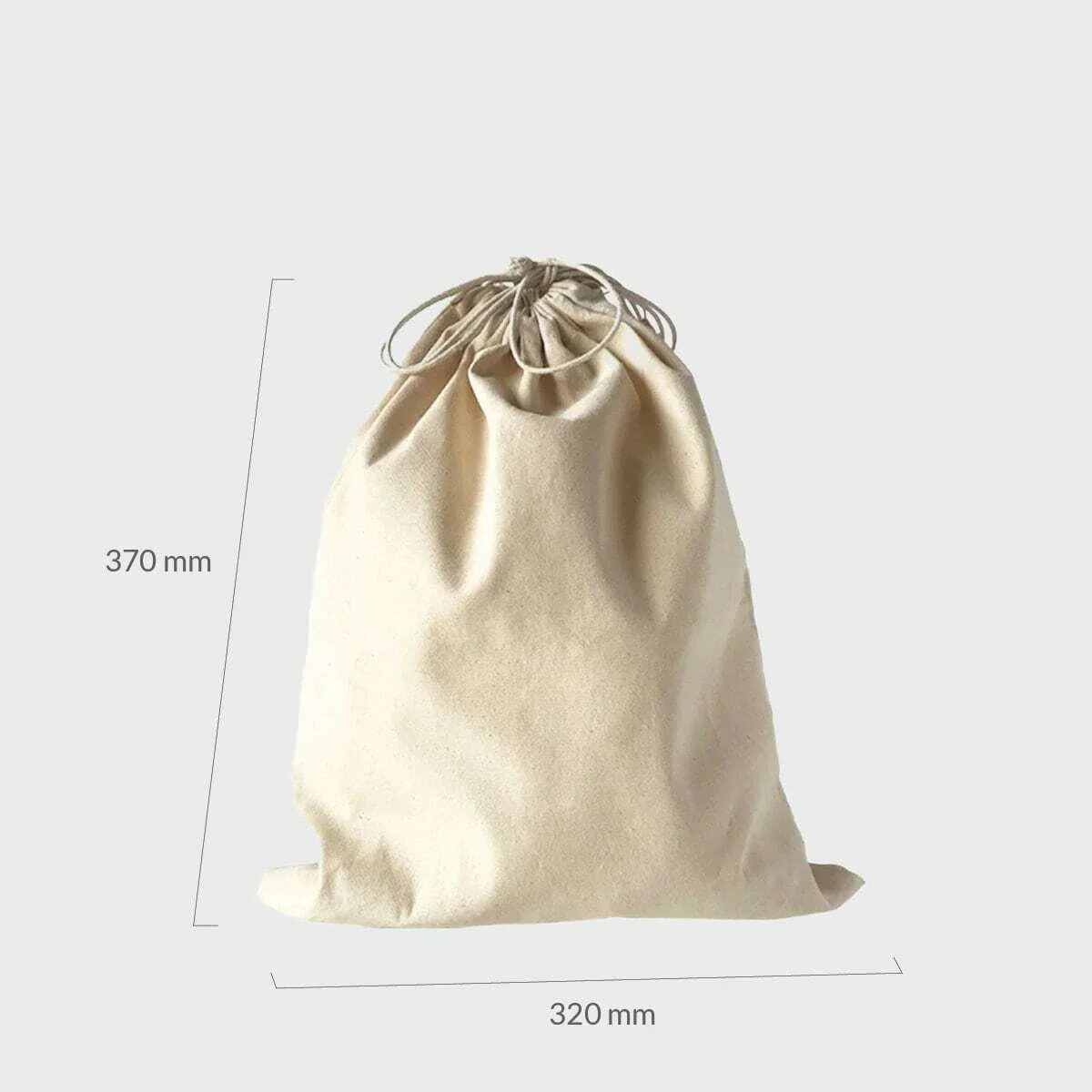 Medium natural 5oz cotton drawstring sack - Image 3