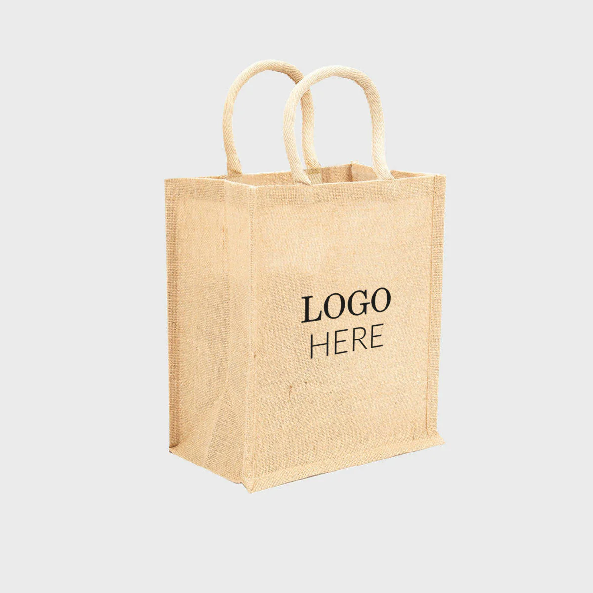 Natural jute bag with padded handles - Image 3