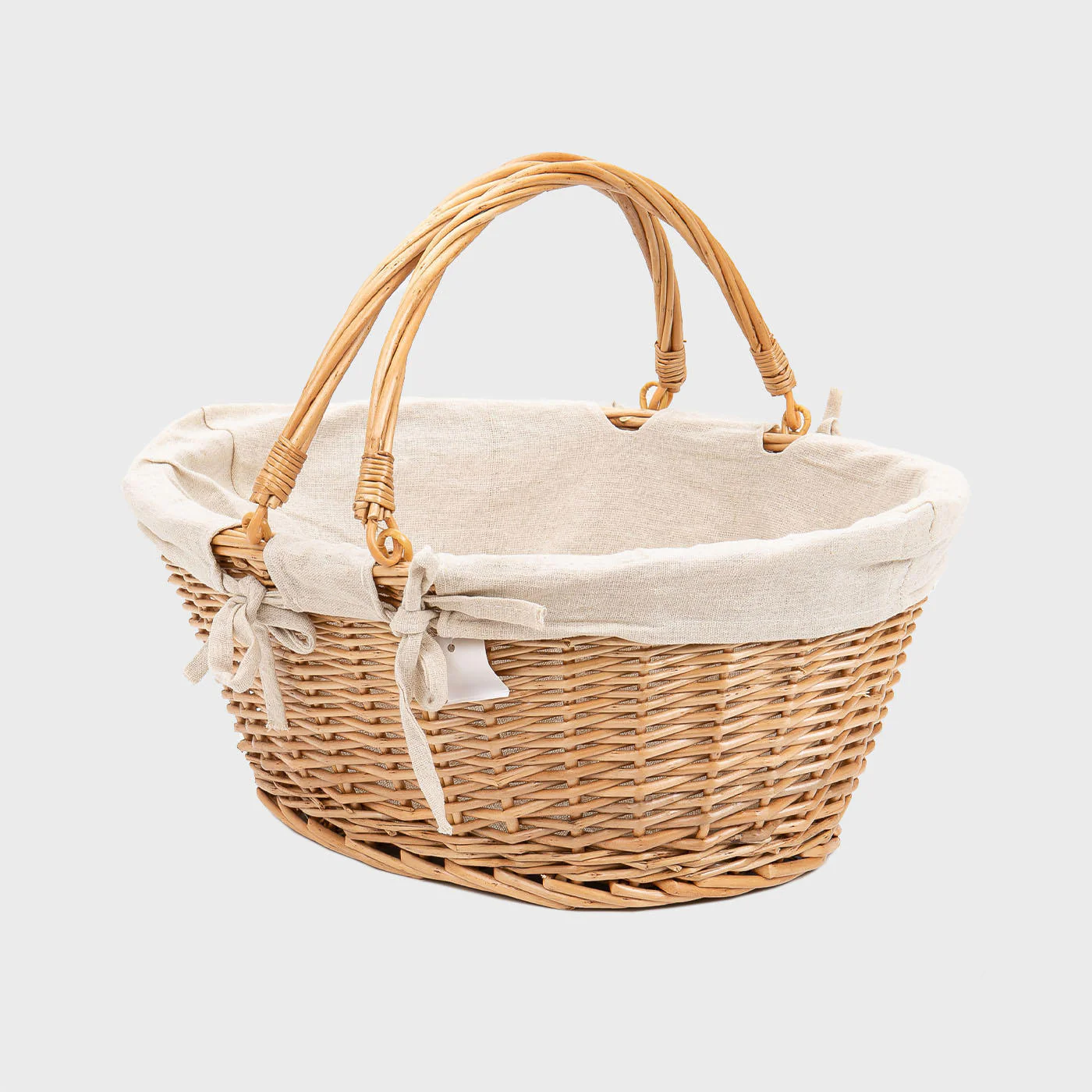 Medium oval natural wicker basket - Image 5