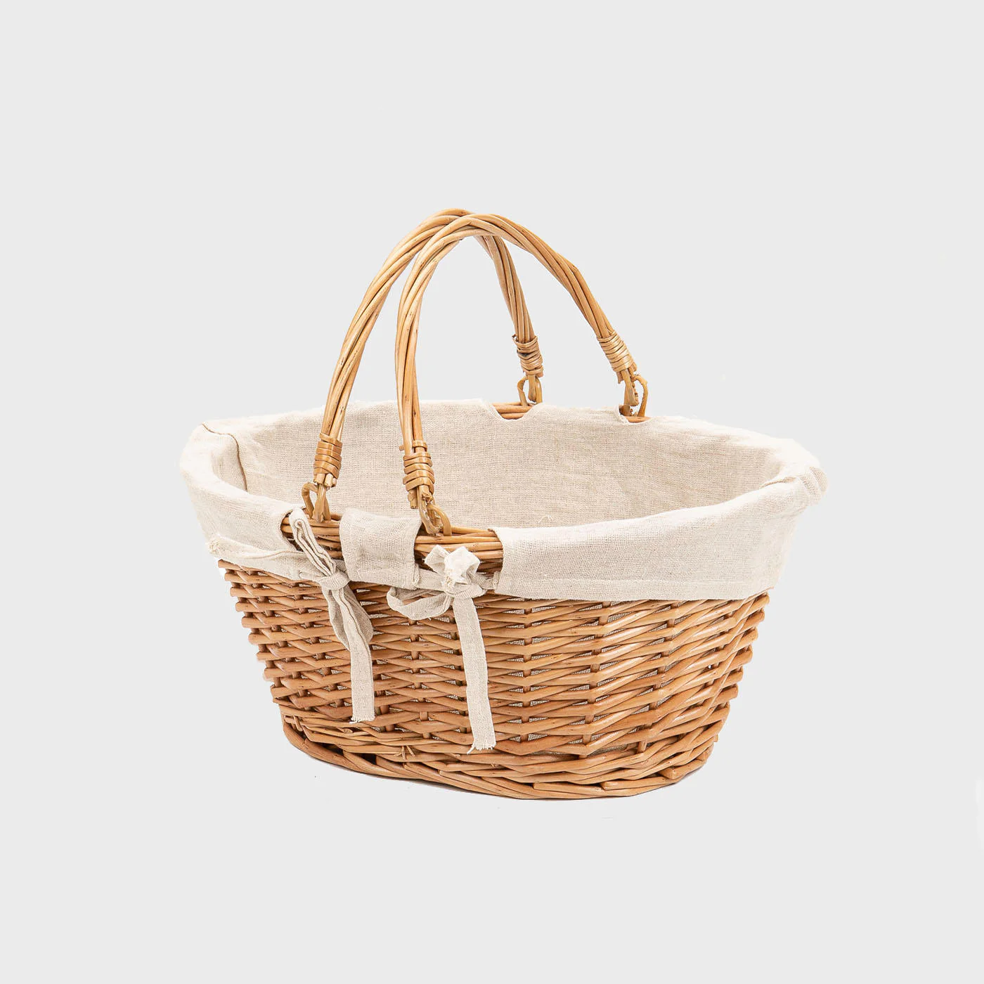 Medium oval natural wicker basket - Image 6
