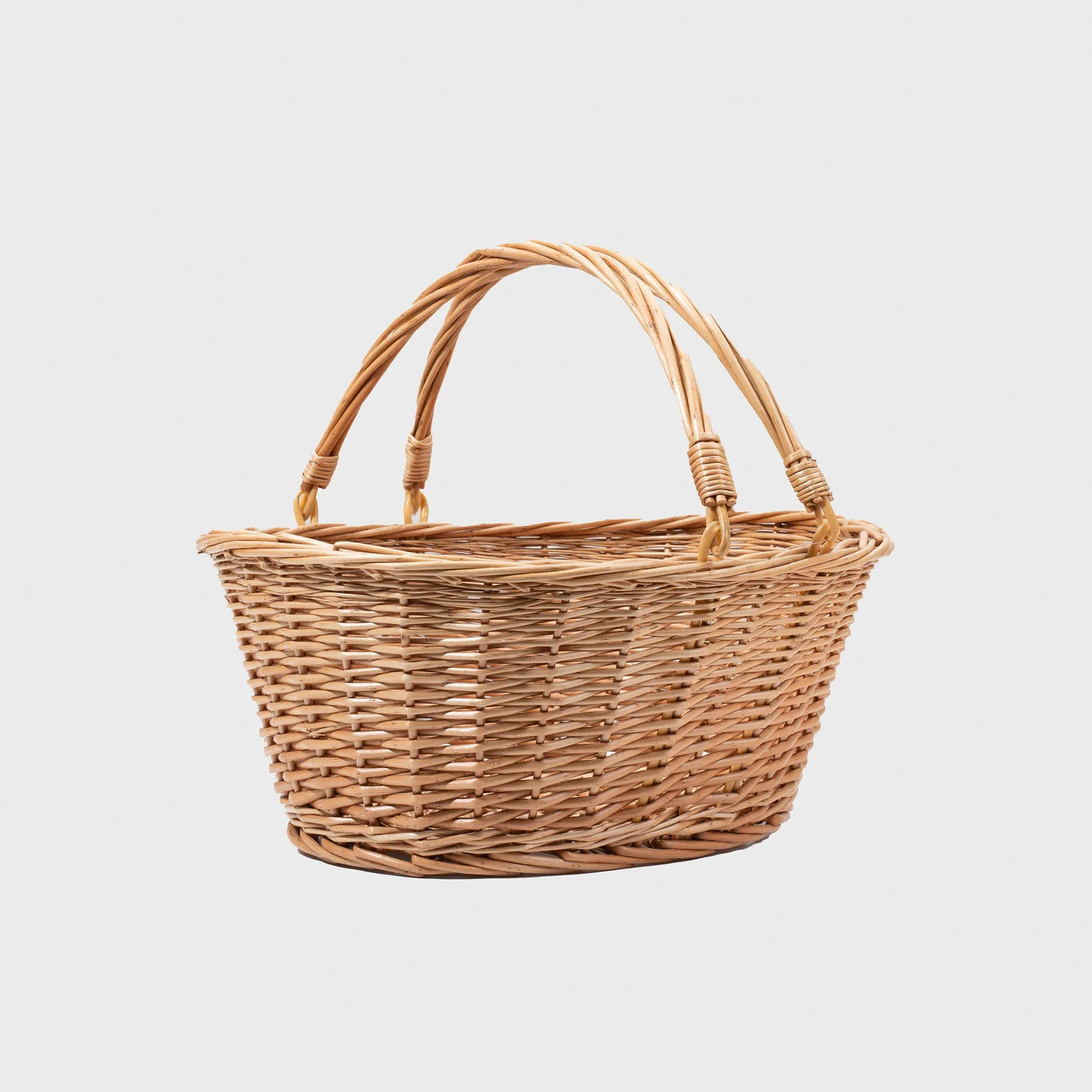 Medium oval natural wicker basket - Image 7