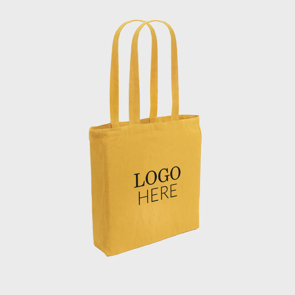 Mustard 8oz recycled canvas bag with gusset and pocket - Image 4