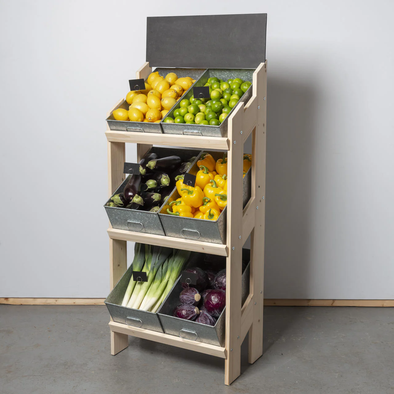 Norwood 3-shelf stand with galvanised trays 650 - Image 4
