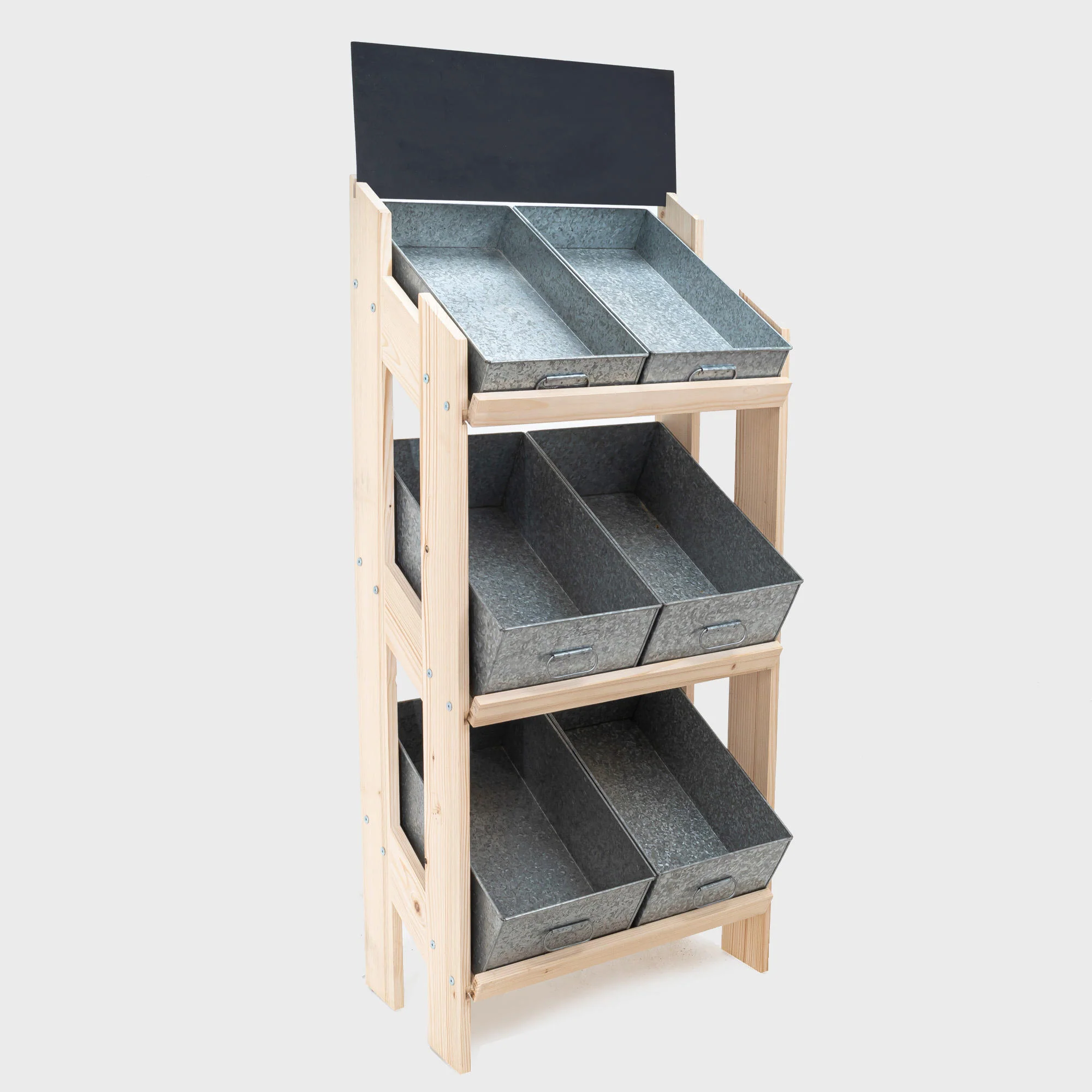 Norwood 3-shelf stand with galvanised trays 650 - Image 6