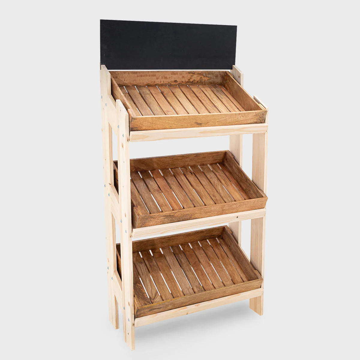 Norwood 3-shelf stand with mango wood trays 820 - Image 6