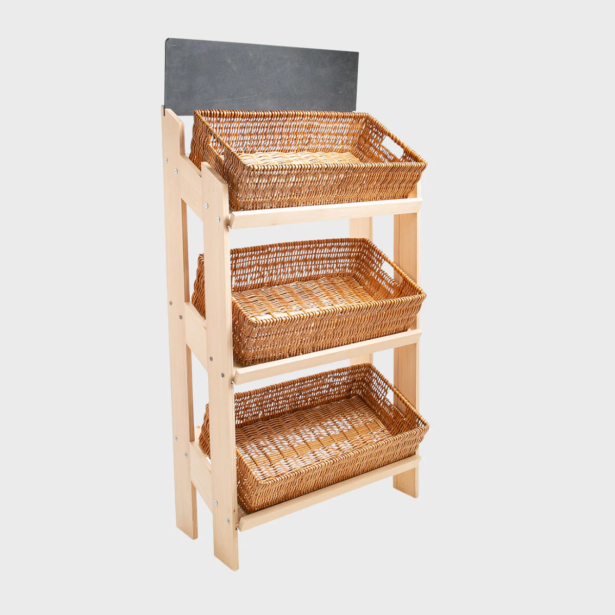 Norwood 3-shelf stand with natural wicker trays 820 - Image 5