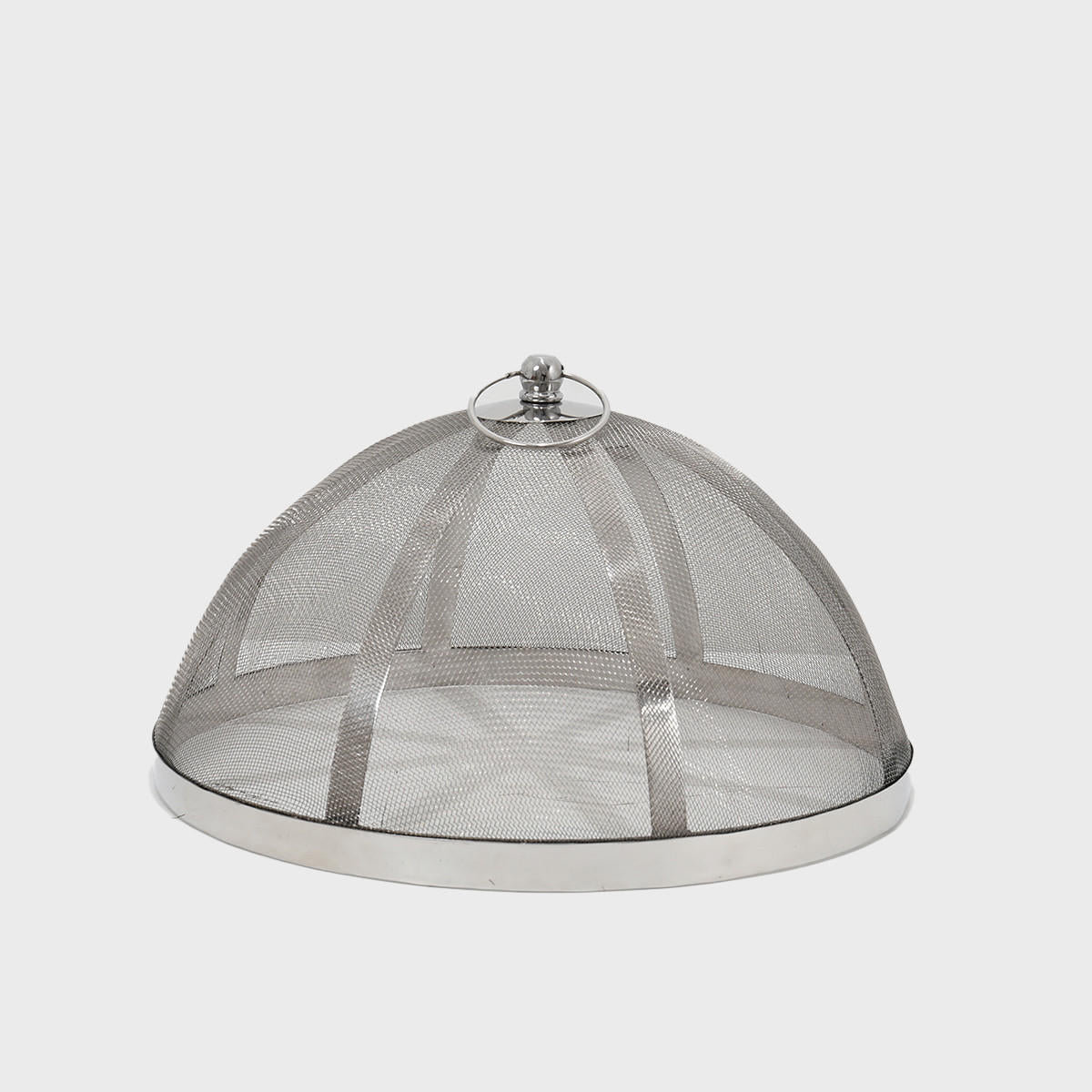 Oversized metal mesh food cover with handle