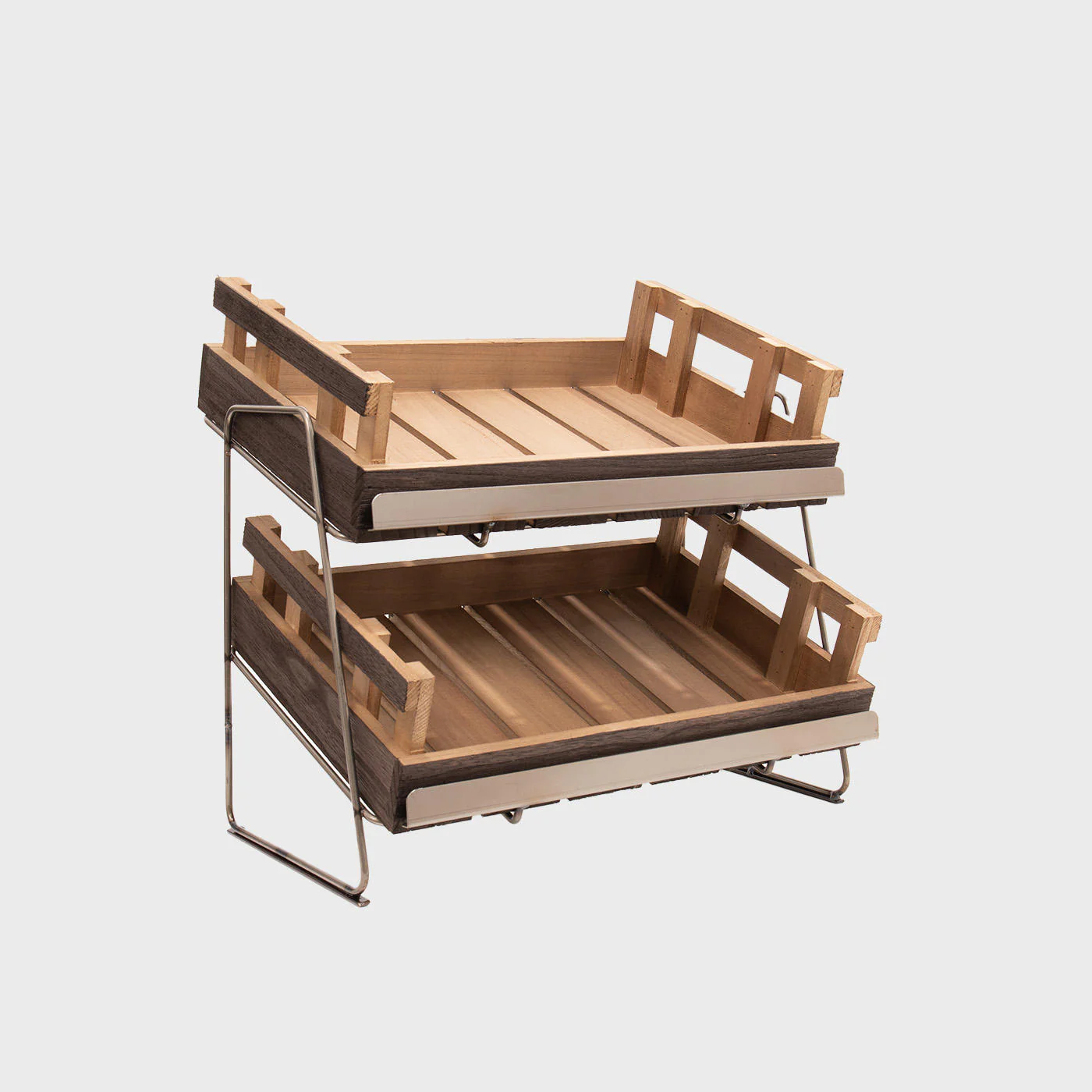 Railton tiered countertop display unit with medium chitting trays - Image 3