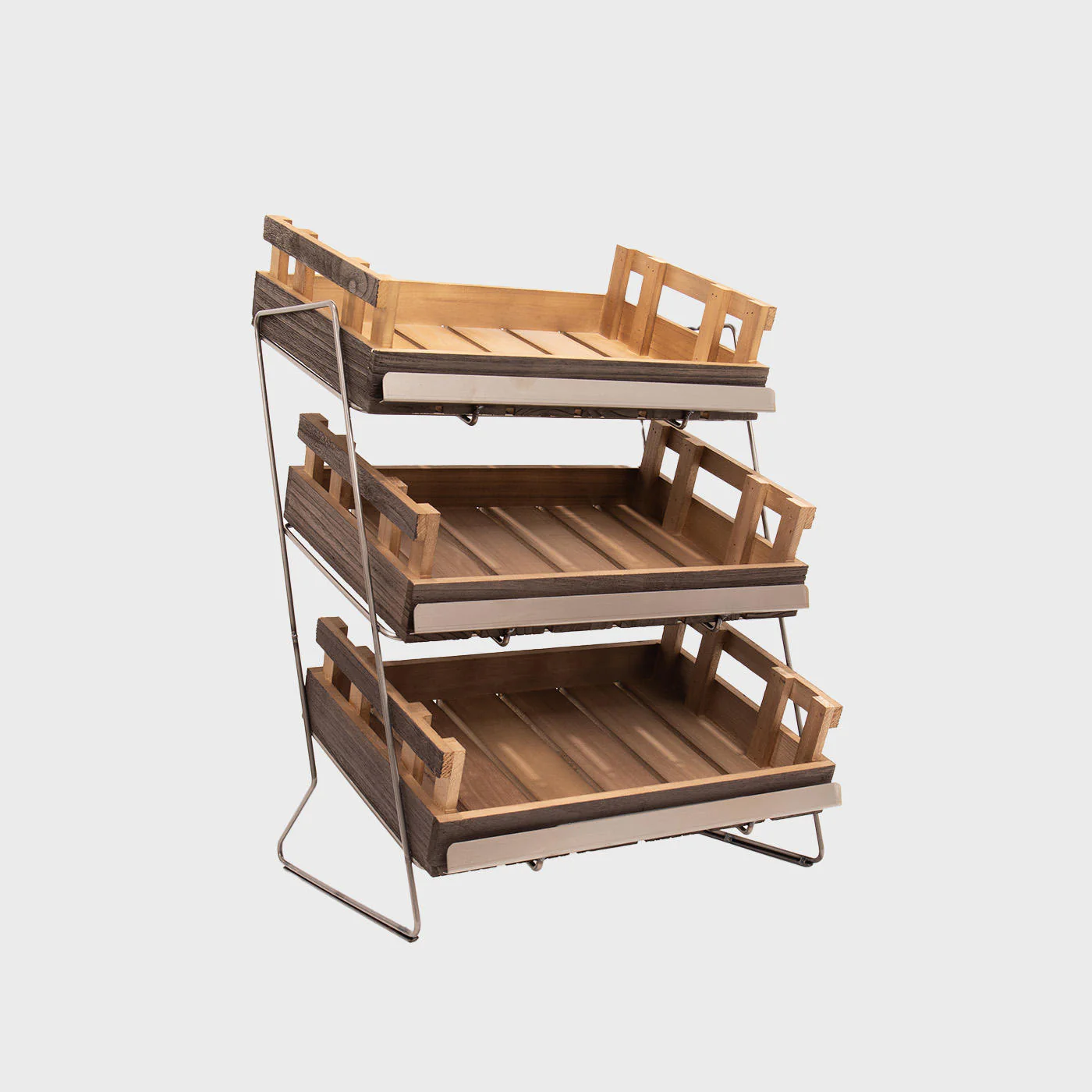 Railton tiered countertop display unit with medium chitting trays - Image 4