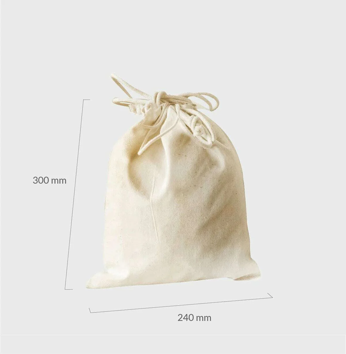 Small natural 5oz cotton drawstring sack - Image 3
