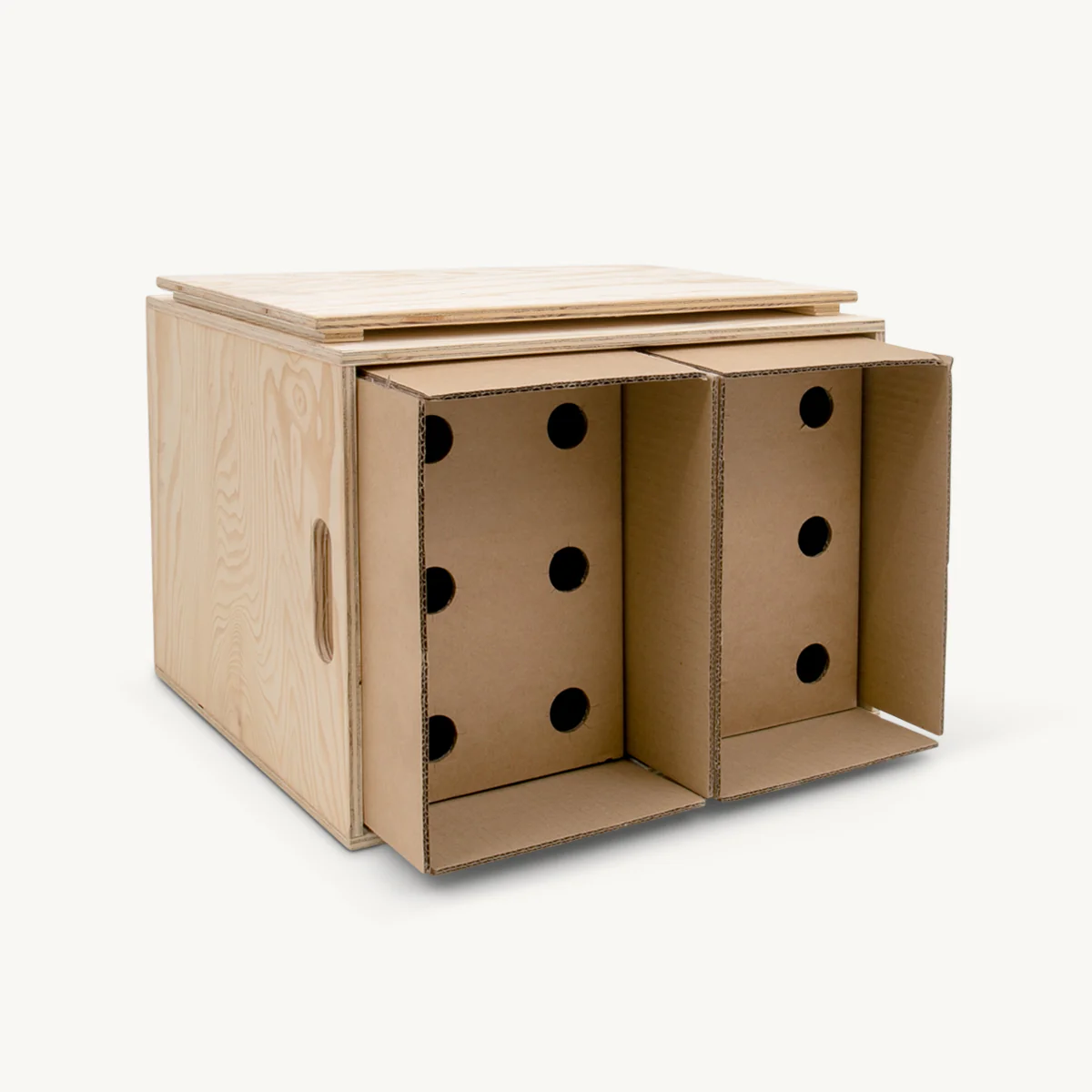 12 Bottle wooden hamper box with drop on lid - Image 5