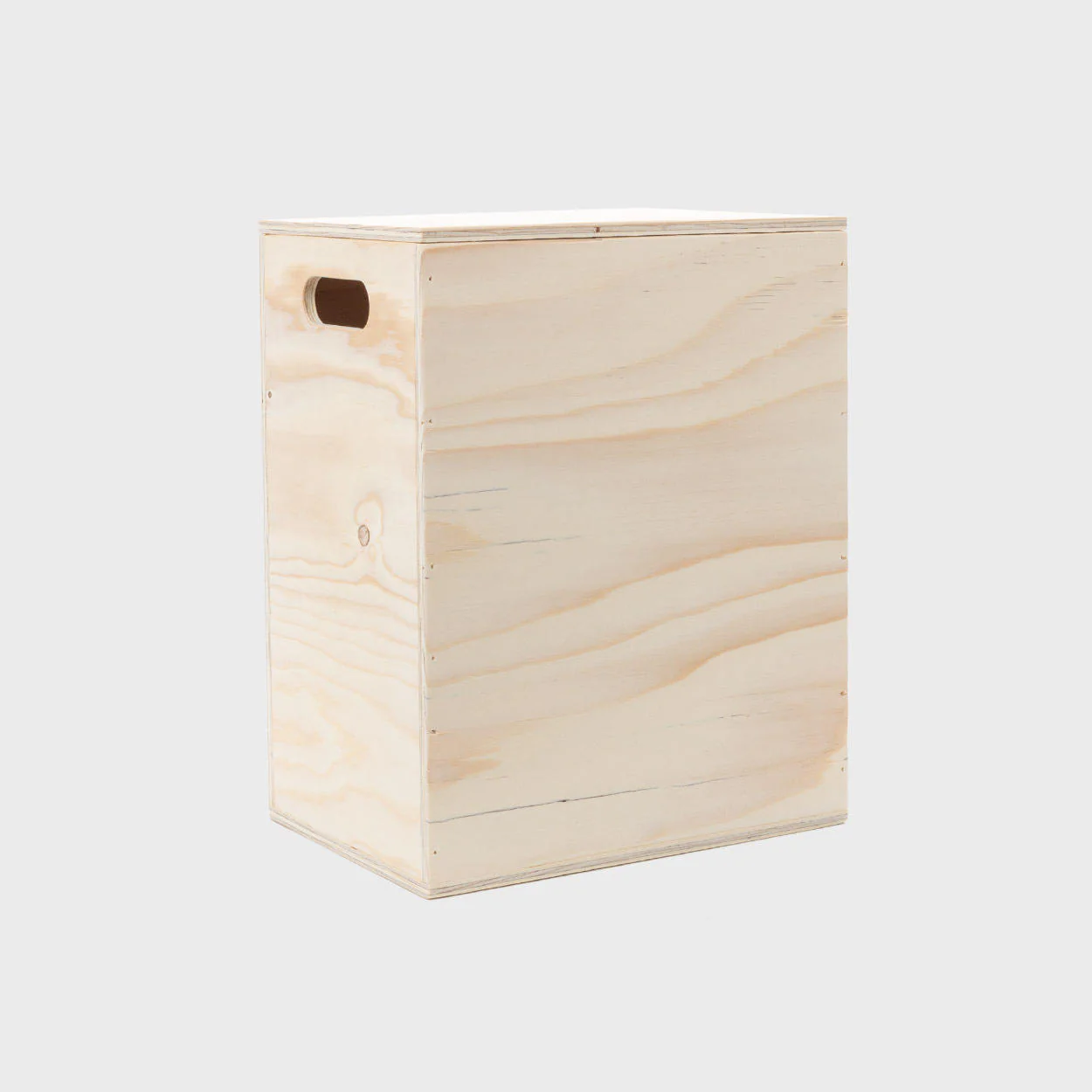 Tall wooden hamper box with drop on lid - Image 4